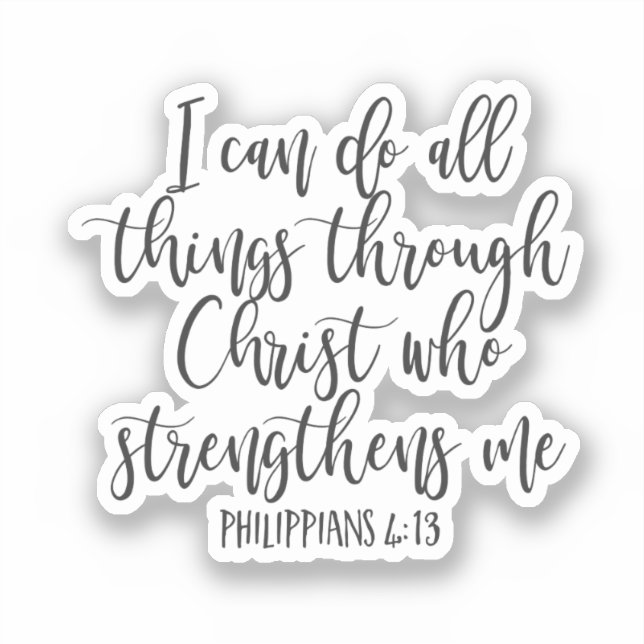 Philippians 4:13 I can do all things Bible Verse (Front)