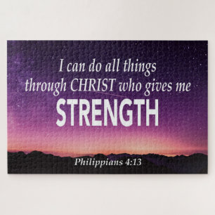 PHILIPPIANS 4:13 I Can Do All Things Christian Jig Jigsaw Puzzle
