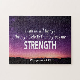 PHILIPPIANS 4:13 I Can Do All Things Christian Jigsaw Puzzle