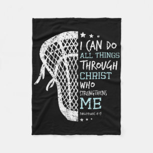 Philippians 4 13 I Can Do All Things Christian Lac Fleece Blanket