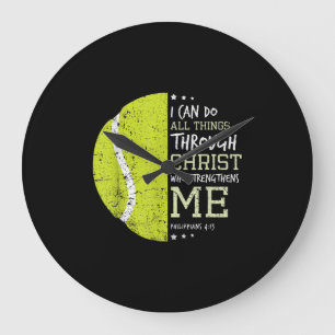 Philippians 4 13 I Can Do All Things Christian Ten Large Clock