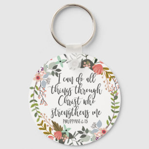 Philippians 4:13 I can do all things Key Ring