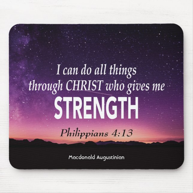 Philippians 4:13 I CAN DO ALL THINGS Personalised Mouse Pad (Front)