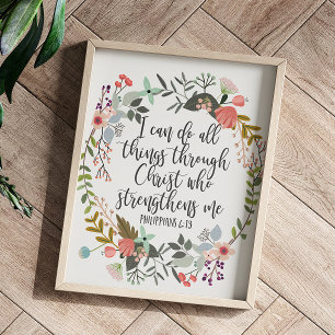 Philippians 4:13 I can do all things Poster