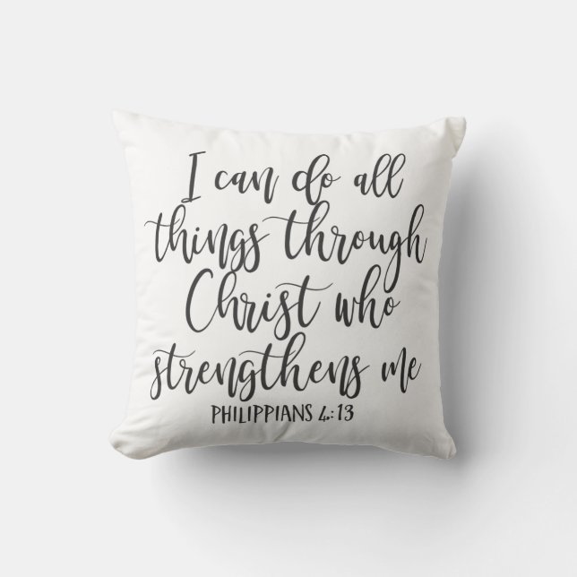 Philippians 4:13 I can do all things Poster Cushion (Front)