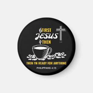 Philippians 4:13 Jesus Coffee Lover Magnet