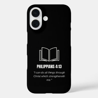 Philippians 4:13 Minimalist Bible Verse Christian iPhone 16 Case