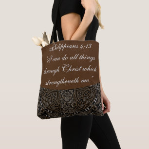 PHILIPPIANS  4:13 MOST POPULAR BACKGROUNDS TOTE BAG