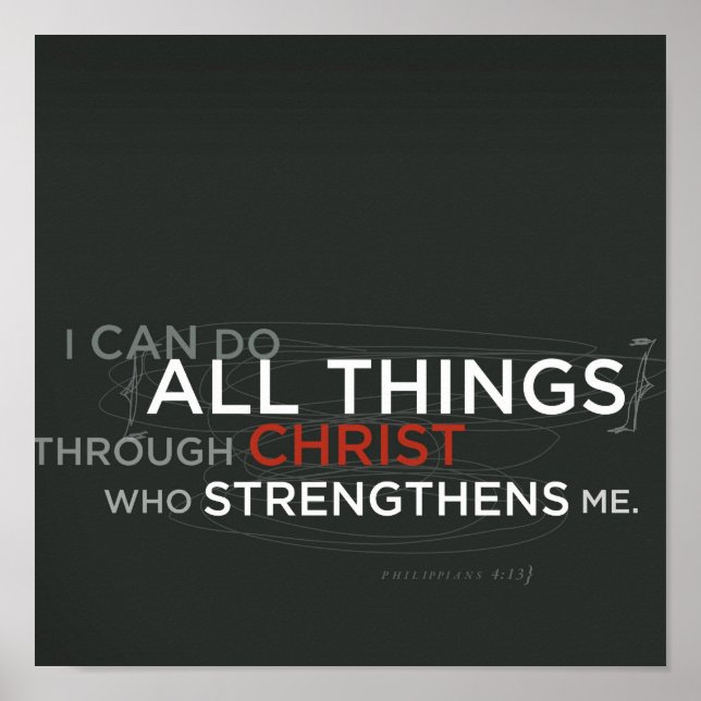 Philippians 4:13 poster (Front)