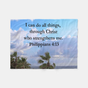 PHILIPPIANS 4:13 PRAYER FLEECE BLANKET