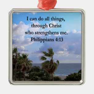 PHILIPPIANS 4:13 PRAYER METAL TREE DECORATION
