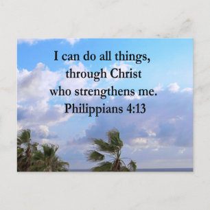 PHILIPPIANS 4:13 PRAYER POSTCARD