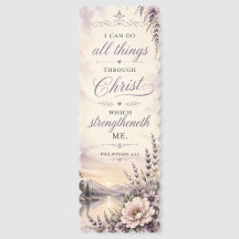 Philippians 4:13 Scripture Glossy Bookmark