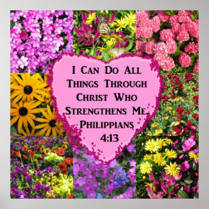 PHILIPPIANS 4:13 SCRIPTURE VERSE POSTER