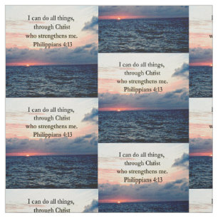 PHILIPPIANS 4:13 SUNRISE DESIGN FABRIC