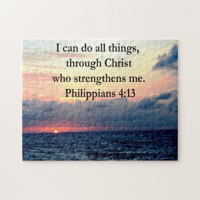 PHILIPPIANS 4:13 SUNRISE DESIGN JIGSAW PUZZLE (Horizontal)