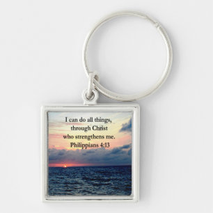 PHILIPPIANS 4:13 SUNRISE DESIGN KEY RING