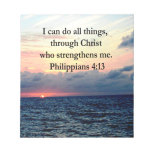 PHILIPPIANS 4:13 SUNRISE DESIGN NOTEPAD