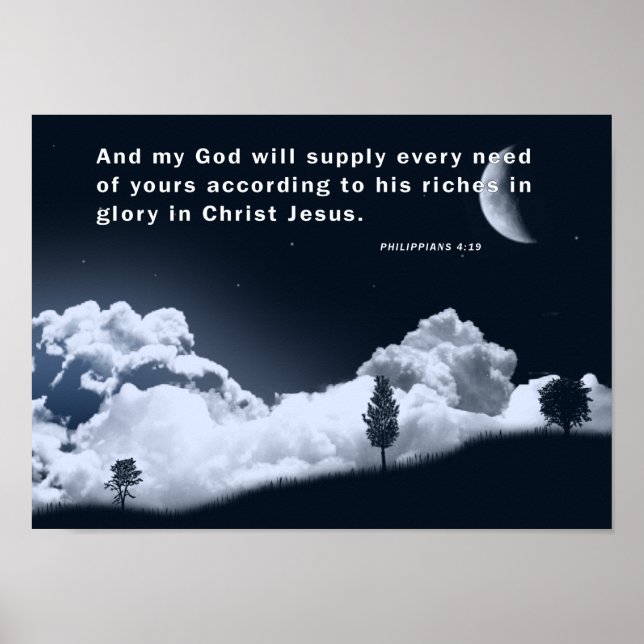 PHILIPPIANS 4:19 POSTER (Front)