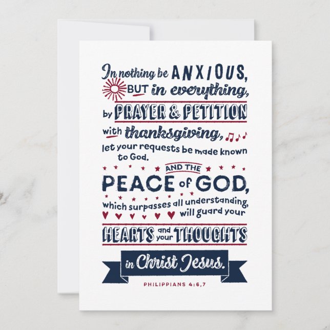 Philippians 4:6, 7 (Front)