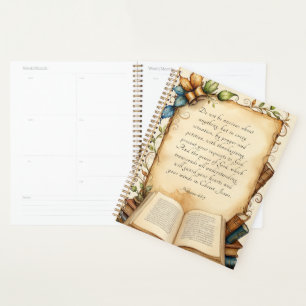 Philippians 4:6-7 Christian Bible Verse Art Planner