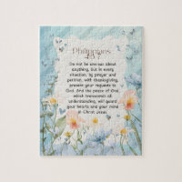 Philippians 4:6-7 Christian Bible Verse Watercolor