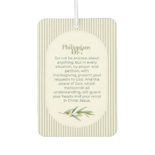 Philippians 4:6–7 Christian Encouragement Gift Car Air Freshener