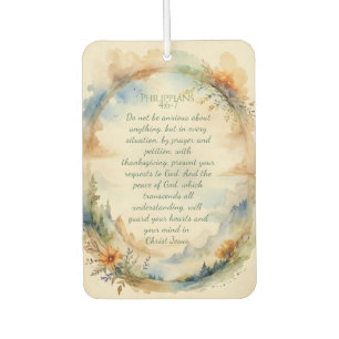 Philippians 4:6–7 Christian Encouragement Gift Car Air Freshener