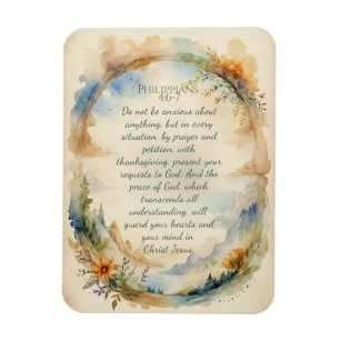 Philippians 4:6–7 Christian Encouragement Gift Magnet