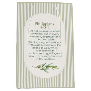 Philippians 4:6–7 Christian Encouragement Gift Medium Gift Bag