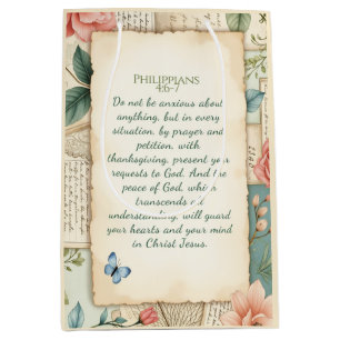 Philippians 4:6–7 Christian Encouragement Gift Medium Gift Bag