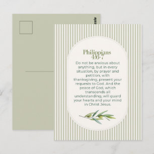 Philippians 4:6–7 Christian Encouragement Gift Postcard