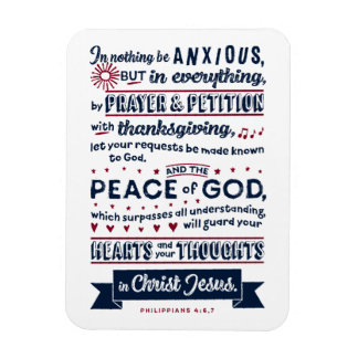 Philippians 4:6, 7 magnet