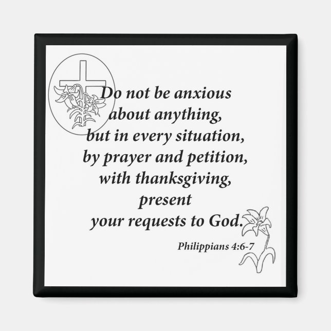 Philippians 4:6-7 magnet (Front)