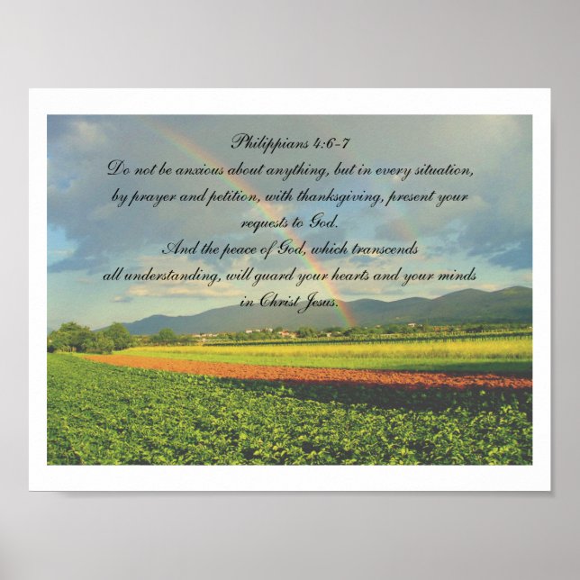Philippians 4:6-7 poster (Front)