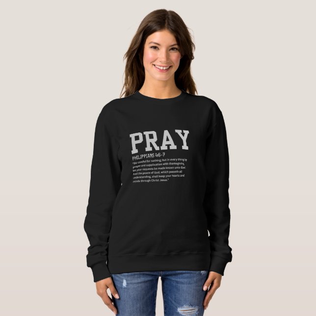 Philippians 4:6–7 Women's sweatshirt (Front Full)