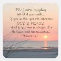 Philippians 4:6 Pray About Everything Ocean Sunset