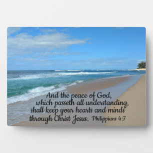 Philippians 4:7 And the peace of God, which  Plaque