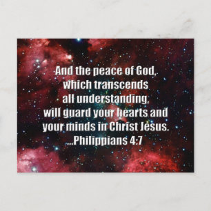 Philippians 4:7 Bible Verse Custom Postcard