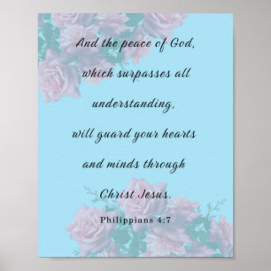 Philippians 4:7, Bible Verse Poster