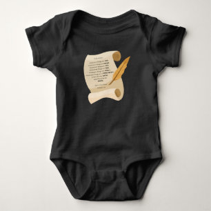Philippians 4:8 KJV Bible Quote Scroll Unisex Baby Bodysuit
