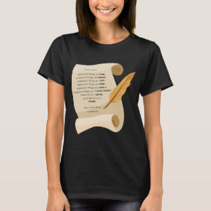Philippians 4:8 KJV Bible Quote Scroll Woman's T-Shirt