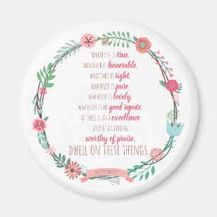 Philippians 4 8 magnet