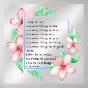 Philippians 4:8 poster