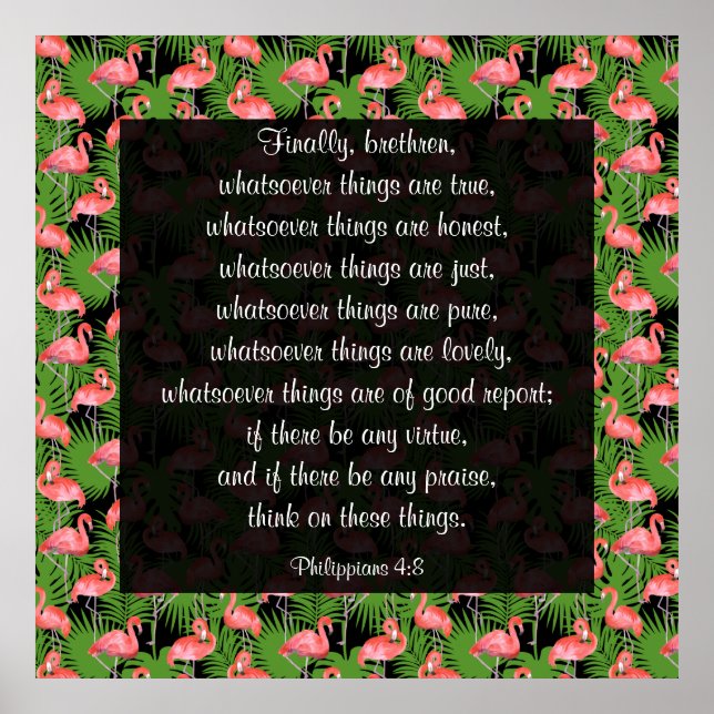 Philippians 4:8 Poster (Front)