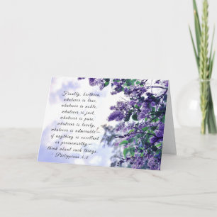 Philippians 4:8 Whatever is True Bible Verse Card