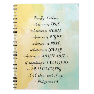 Philippians 4:8 Whatever is True, Notebook