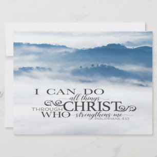 Philippians 4 All things through Christ Flat Card