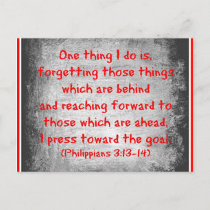 Philippians Bible verse One thing I do is Postcard