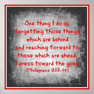 Philippians Bible verse One thing I do is Poster